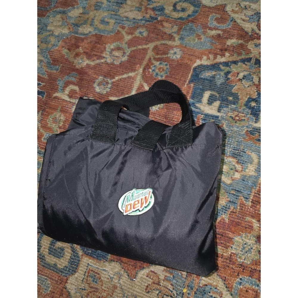 Mountain Dew Foldable Travel picnic Blanket Green Black Advertising Rectangular